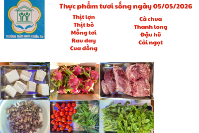 Thực đơn cho trẻ ngày 05/05/2026