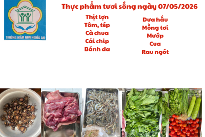 Thực đơn cho trẻ ngày 07/05/02026